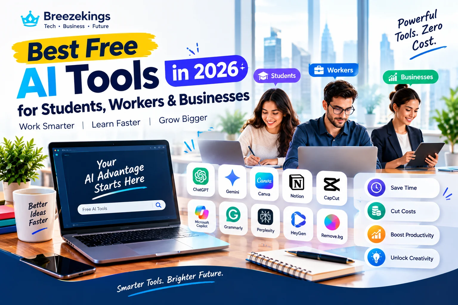 Best Free AI Tools in 2026 for Students, Workers and Businesses